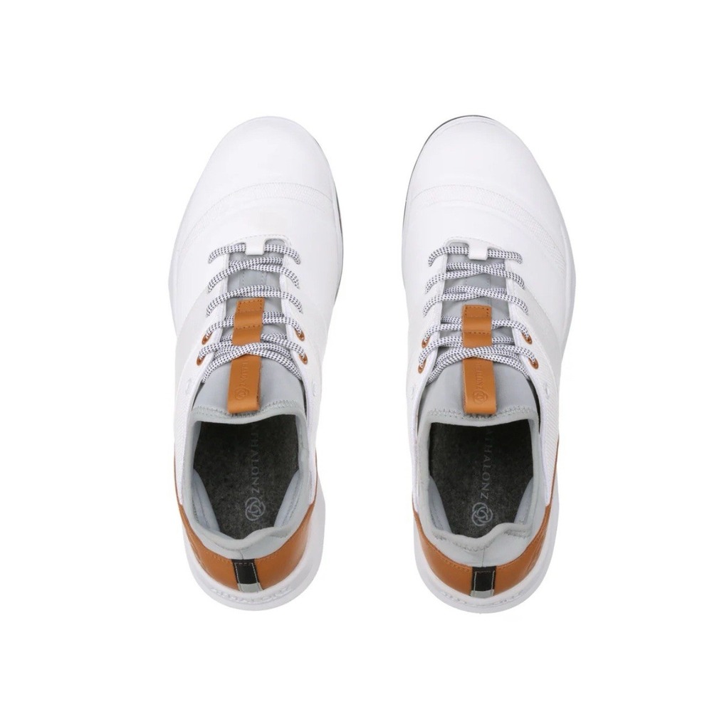 Athalonz Golf Shoe EnVe White Tan 7.5 Mens 9 Womens Unisex Sport NEW